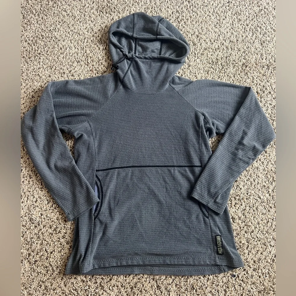 Gray Melanzana Micro Grid Hoodie - Picture 1 of 2
